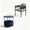 Blue Table, variant on DIFY 5PCS Outdoor Patio Dining Set 41" Round Table and 4 Rattan Chairs, Balck&Wheat