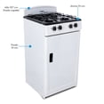 thumbnail image 3 of Estufa Parrilla de Gas Garell 4 Quemadores 20 Pulgadas Blanca PG4Q-B, 3 of 8