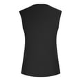 thumbnail image 5 of Aloohaidyvio Tank Tops for Women,Women's Summer Solid Color Basic Button Shirts 2024 Round Neck Soft Sleeveless T-shirt Stretch Loose Casual Tops, 5 of 5