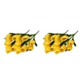 thumbnail image 4 of Ramo de flores artificiales tulipanes de seda falsa 2 uds Inteprter Cabeza amarilla/grande, 4 of 6