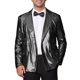 thumbnail image 1 of BLAZER BRILLANTE DE HOMBRE INSPIRE CHIC, CON SOLAPA PICO, DOBLE BOTÓN, AJUSTE REGULAR, ESTILO DE FIESTA, TAMAÑO 2XL, NEGRO, 1 of 5