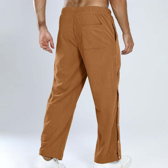 TIANZEN Striped Loose Button Up Casual Pants For All Day Comfort And Style Pants Mens Big And Tall Big Tall Pants Boy 10