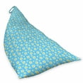 thumbnail image 2 of Yellow and Blue Lounger Chair Bag, Cartoon Chamomiles Blooms and Dots Fresh Spring Season Elements, High Capacity Storage with Handle Container, Lounger Size, Yellow White and Blue, by Ambesonne, 2 of 5