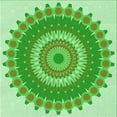 thumbnail image 1 of Ahgly Company Machine Washable Indoor Square Transitional Jade Green Area Rugs, 4' Square, 1 of 7