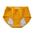 thumbnail image 4 of Xijirk Womens Underwear,Menstrual Underwear Large Size Mid Waist Crotch Leak Proof Design Comfortable Daily Wear Breathable Fabric,Panties for Women,Yellow,XL, 4 of 6