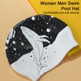 thumbnail image 3 of CSChome Chapeau de Natation Adulte Haute Élasticité Chapeau de Natation Confortable à Porter Imprimé Double Face Imperméable en Silicone Chapeau de Piscine, 3 of 6