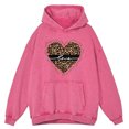 thumbnail image 2 of Sudadera con capucha divertida con estampado de leopardo desgastado retro para hombre y mujer, sudadera de gran tamaño, ropa de moda de gran tamaño, sudadera holgada 100 % algodón, 2 of 5