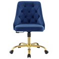 thumbnail image 4 of Ergode Distinct Tufted Swivel Performance Velvet Office Chair - Gold Navy, 4 of 5