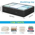 thumbnail image 2 of 90L Under Bed Storage Containers, Underbed Toy Organizers and Clothing Storage Bags, Closet Storage Bins with Clear Window for Organizing Blanket Comforter Bedding Clothes Bedroom Dorm, 2 Pack Beige, 2 of 6
