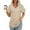 Beige, variant on SNKSDGM Women's Plus Casual Easter Shirt Going Out Tops for Women Long Sleeve Loose Womens T Shirts V Neck Short Sleeve Casual Tops Loose fit Basic Tees with Curved Hem Womens Shirts Plus Size Summer