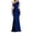 A1-Blue1065, variant on Summer Glam Maxi Dress for Women One Shoulder Ruched Waist Solid Satin Formal Party Gown
