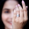 thumbnail image 6 of Rosec Jewels 4 Carat Lab Grown Diamond Solitaire Engagement Ring (IGI Certified, E-VS1 Grade) - Radiant Diamond Ring for Women, 18K White Gold, US 4.50, 6 of 9