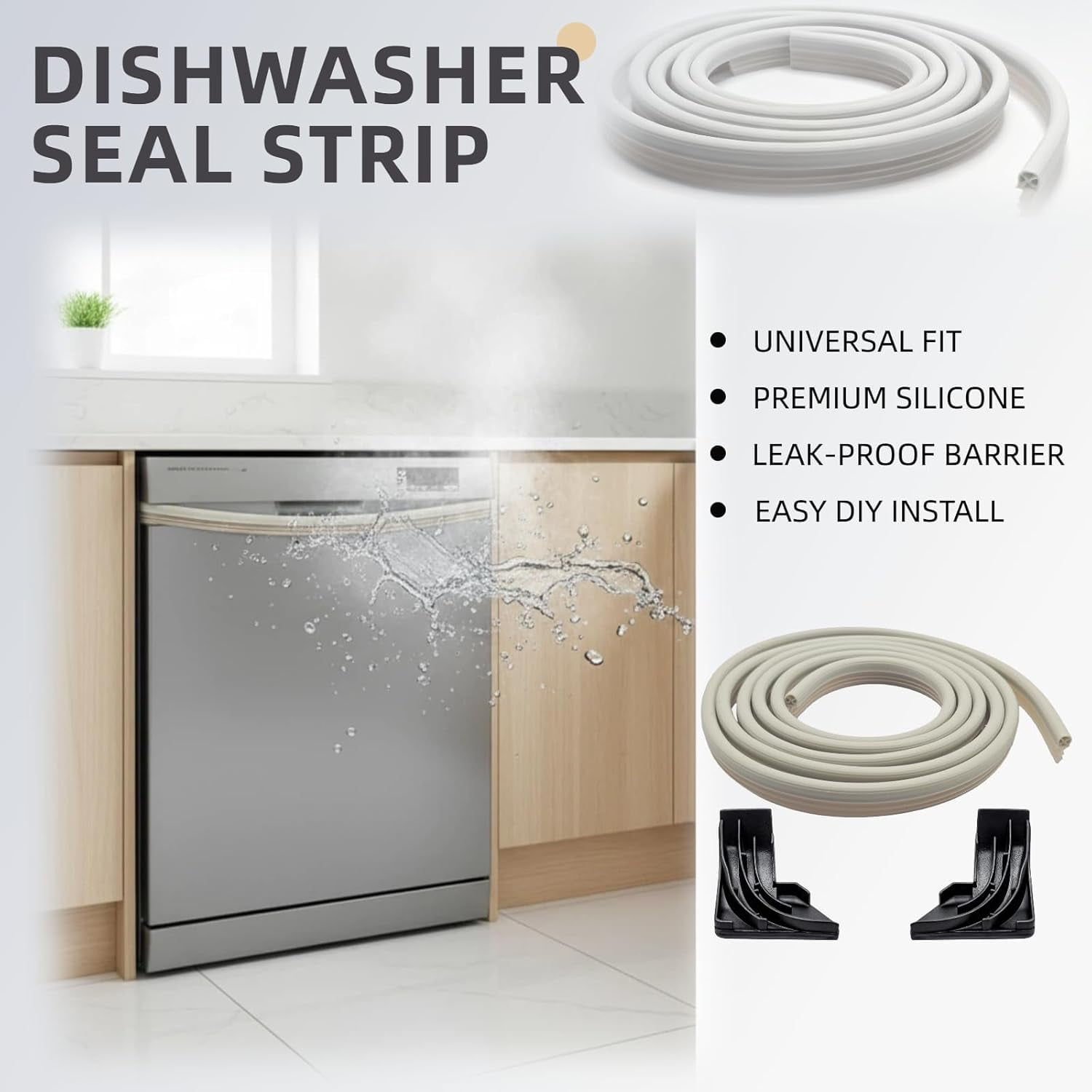 W10906683 Dryer Door Seal Part Replaces W10823580, AP6034191 Dryer Door Seal,Compatible with Maytag,Whirlpool WED49STBW1,WED4950HW0,WED5000DW2 and Kenmore Dryer Parts Model 110 Series