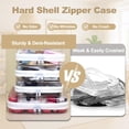 thumbnail image 7 of Hakimiyad 3-Pack Clear Zipper Pouch Set, Hard Shell Travel Organizer, Toiletry Bag, Cosmetic Bag, Diaper Bag Organizer, Crush-Resistant Case for Makeup, Cables, Toys, 7 of 7