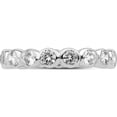 thumbnail image 4 of Sterling Silver Cz Band (Size 8) Made In Thailand qr1976-8, 4 of 5