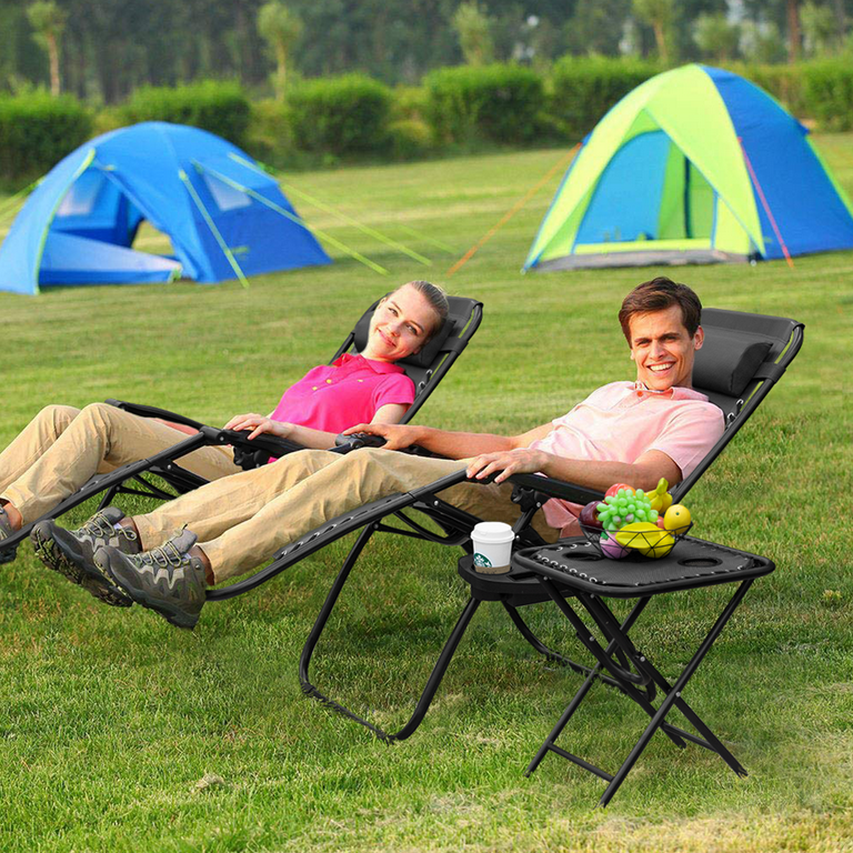 Zero gravity chair and table set hot sale