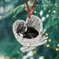 thumbnail image 4 of Boston Terrier Sleeping Angel Wings Car Mirror Ornament - Pet Memorial Gift & Xmas Decor, 4 of 5