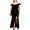 Black, variant on Betsy & Adam Womens Ruffled Gown Dress, Black, Plus Size, 14W
