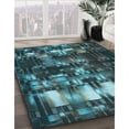 thumbnail image 3 of Ahgly Company Machine Washable Indoor Round Transitional Dark SlateGray or Dark SlateGrey Green Area Rugs, 5' Round, 3 of 7
