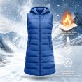 thumbnail image 5 of KICILVS Women's Long Puffer Vest Hooded Quilted Sleeveless Jacket Full Zip Winter Warm Padded Coat with Side Pockets, 5 of 8