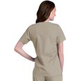 thumbnail image 3 of Landau Essentials Women's Snap Front Scrub Top, Classic Relaxed Fit, V-Neck, 4 Pockets, 3 of 6