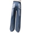 thumbnail image 2 of Alvivi Teens Girls Wide Leg Jeans Elastic Waist Denim Pants Distressed Trousers with Pockets Blue 13-15, 2 of 6