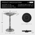 thumbnail image 6 of SPECSTAR Bird Bath, Polyresin Antique Outdoor Gray Garden Birdbath and Solar Powered Round Pond Fountain Combo Set, 6 of 7