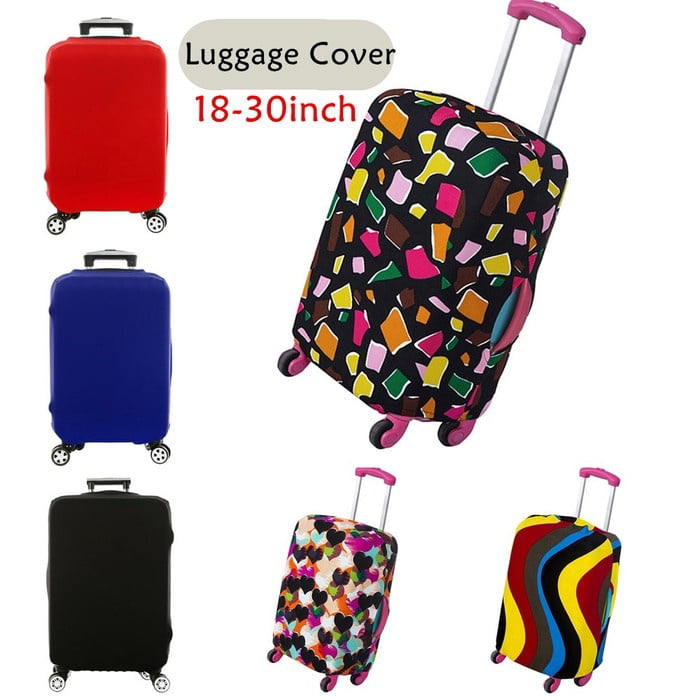 Pinbeam Luggage Cover Vintage Time to Travel and Summer Holiday Retro Travel Suitcase Cover Protector Baggage Case Fits 22-24 inches