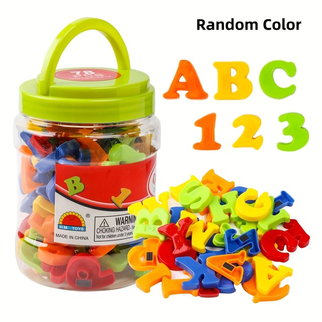 Magnetic Alphabet and Number Set - 123 Uppercase and Lowercase Letters, Math Symbols, Educational Toy for Vocabulary, Learning Spelling, Counting, and Perfect for Halloween and Christmas Gifts