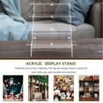 thumbnail image 2 of WASHWEPE Clear Display Riser Acrylic Display Shelf Minimalist Four Tier Storage Holder for Collectors 1Pack, 2 of 8