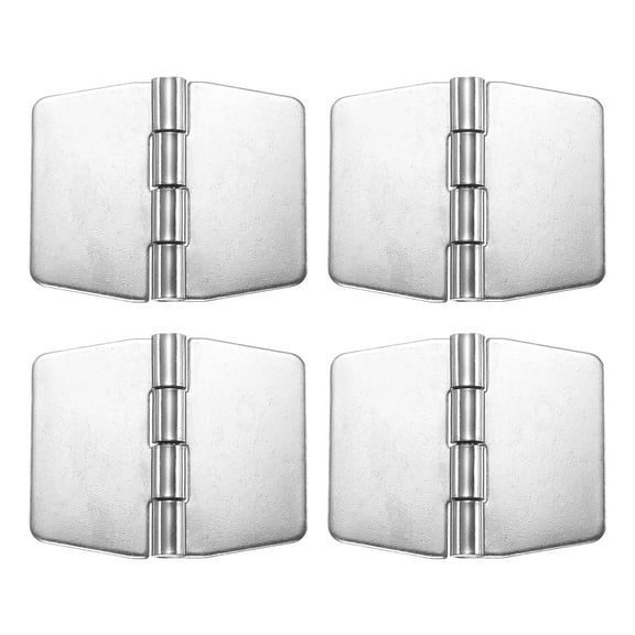 Uxcell 4 Pack Heavy Duty Weldable Hinges, 2.5" x 2.91" x 0.08" Weld on Butt Hinge 304 Stainless Steel Folding Metal Gate Hinges for Trailer Doors, Silver