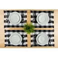 thumbnail image 3 of Mainstays Buffalo Plaid Woven Cotton Placemat, 1 Piece, Black and White, 3 of 5