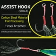 thumbnail image 3 of Fishing Assist Hooks Kit 30pcs Jig Assist Glow Hook Slow Fast Fall Jigs Fishing Hook for Lead Vertical Jigging Lures, 3 of 7