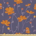 thumbnail image 1 of Burnt Orange Fabric by the Yard Upholstery, Flowers Buds and Thin Peduncles, Decorative Fabric for DIY and Home Accents, 1 Yard, Dark Indigo Marigold by Ambesonne, 1 of 4