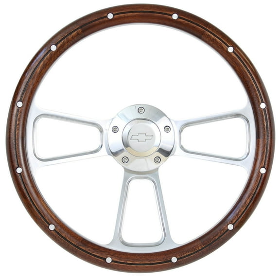 1974 - 1994 Chevy C/K Series Pick-Up Truck Wood Steering Wheel with Boss Kit"