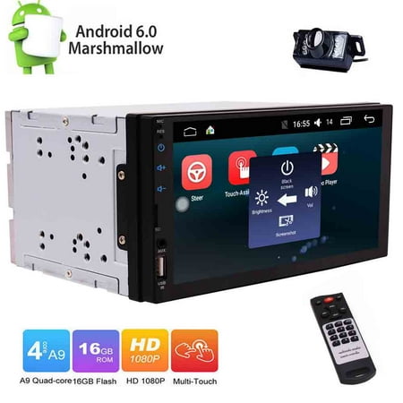 Free Back-up Camera Included! Eincar New Arrival! Android 6.0 Car Radio Double Din Stereo in Dash Touch Screen Capacitive Quad-Core GPS Sat Nav Bluetooth/RDS/SD/USB/OBD2/Cam-in Car no DVD