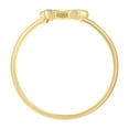 thumbnail image 2 of 10kt Real Yellow Gold Womens Cubic Zirconia Initial Alphabet W Ring, 2 of 3