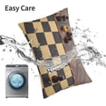 thumbnail image 6 of Zufioo Chess Board With Pawns Print Double-Sided Throw Pillow Cover, Pillow Protector Home Decor - With Hidden Zipper, Suitable for Bedroom, Living Room, Car Interior-14"x20", 6 of 6