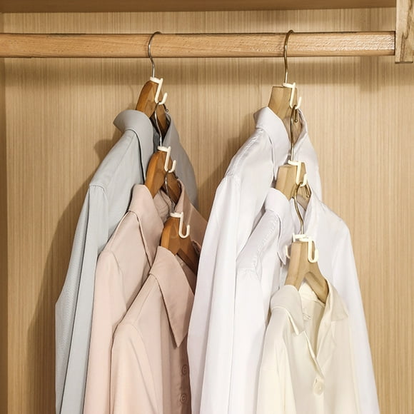 LSLJS Hanger Connection Hook Dormitory Wardrobe Series Cabinet Hanger Household Multifunctional Stackable Hook, Hanger Connection Hook, Gifts for Women/Men