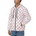 thumbnail image 3 of Kdxio Heartbeat Symbol Print Men Hoodies Casual Hoodies for Men with Zip Pockets Full Zip Long Sleeve Sweatshirt Sports Hooded Jacket-3X-Large, 3 of 5