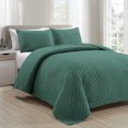 thumbnail image 2 of Mocaletto Luxury King Size Quilts, 3 Piece Green Quilt Set, Reversible King Quilt Bedding Set with Pillow Shams, Ultra Soft Lightweight Microfiber Bedspread, All Season Summer King Size Coverlet, 2 of 8