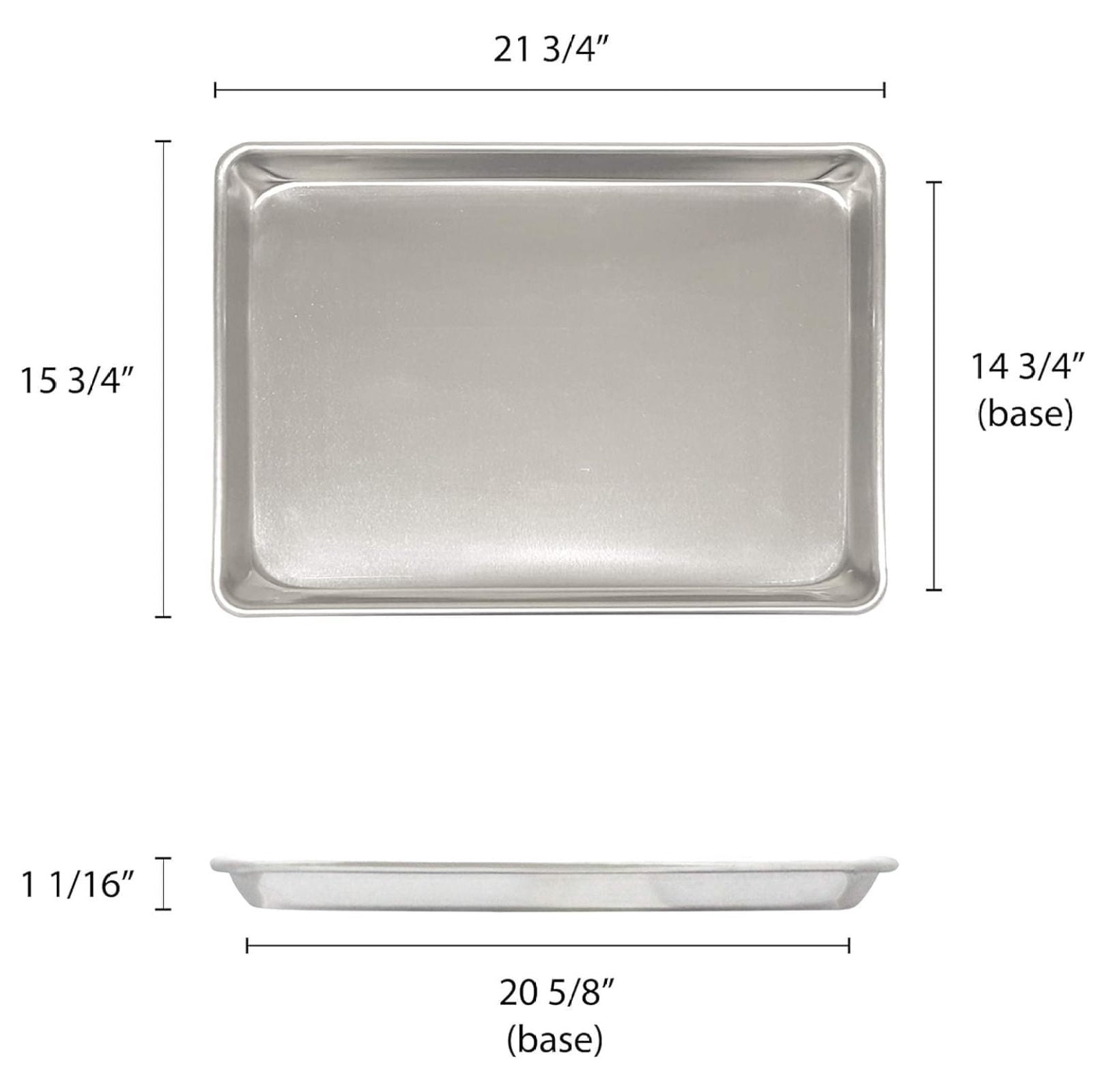 - 2/3 Size Aluminum Sheet Pan 16" x 22" Baking Sheets 20 Gauge Set of 6- Baking Pan Baking Tray Cookie Sheet Baking Sheet Perfect for Baking Roasting