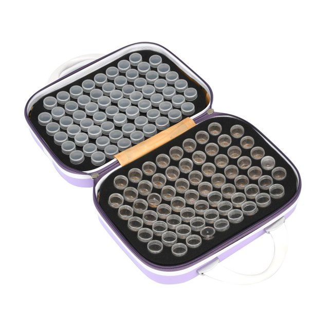 Diamond Painting Storage Case Containers 132 Slots Hardshell Shockproof Drop-proof Diamond Painting Storage Bag for Rhinestones Embroidery DIY Art Craft