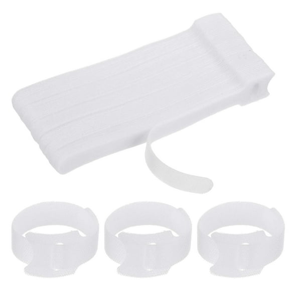 6 Inch Reusable Cable Ties, 50 Pcs Adjustable Fastening Straps White