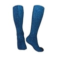 thumbnail image 5 of Lsque Deep Blue Glitter Printed Crew Socks Men's Women's LightWeight Thin Casual Calf Socks ,Knee High Socks,Cotton Socks, 5 of 9