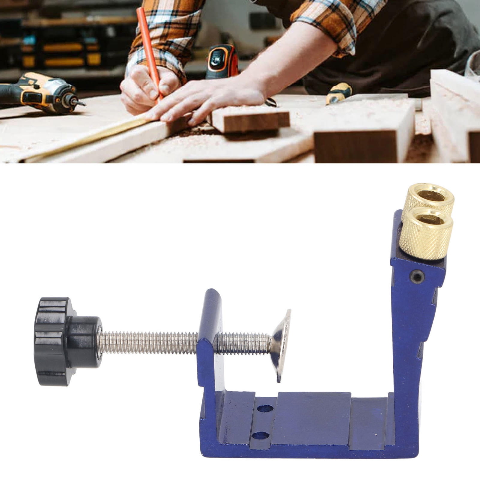 Yajisi Mini Pocket Hole Jig Kit – Aluminum Alloy Dowel System for Accurate Woodworking, Corner & Flush Joints