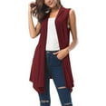 thumbnail image 6 of Outfmvch Cardigan Cardigan Sweaters For Women Lightweight Women'S Sleeveless Draped Open Front Cardigan Vest Asymmetric Hem Blouse Tops Womens Cardigan B L, 6 of 6