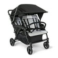 thumbnail image 1 of Foundations Gaggle Odyssey 4-Seat Quad Stroller, Reclining Bench Seats with UV Canopy, Black​, 1 of 9