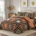 thumbnail image 3 of Nordmiex Patchwork Cotton Quilt Set Bohemian Farmhouse Bedding Set, Queen, 3 of 7