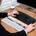 thumbnail image 4 of Desktop Storage Box, Ergonomic Keyboard & Mouse Wrist Rest with Non-Slip Base, Soft Foam Support for Office Typing & Gaming, White/Black Color Options for Desk Organization & Comfort, 4 of 5